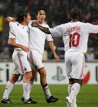 It's just like old times as AC Milan and Filippo Inzaghi celebrate a win at Marseille