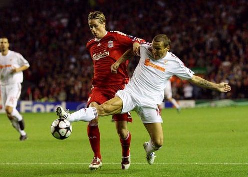 CL: Fernando Torres, Liverpool - Debrecen (PA)