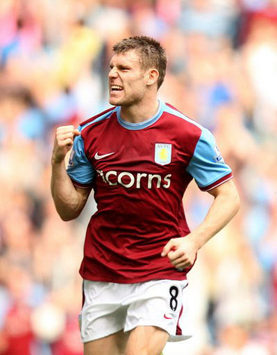 EPL: James Milner, Aston Villa - Portsmouth (PA)