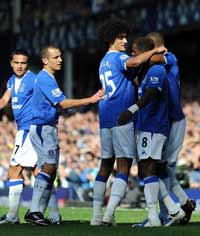 EPL: Louis Saha, Everton - Blackburn Rovers (PA)