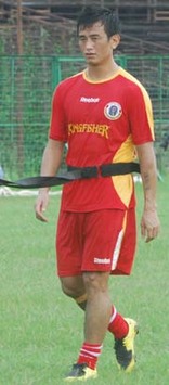 Colours Change: Bhaichung Bhutia In East Bengal Jersey (Mango Peel)