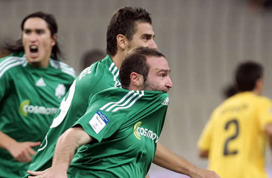 Yunanistan: Leto, Katsouranis ve Salpingidis'in gol sevinci (Panathinaikos) (INTIME)