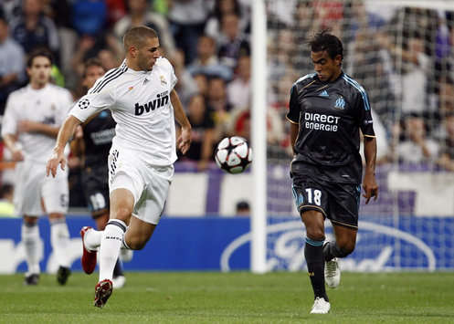 Benzema, Real Madrid-Olympique Marseille (Marca)