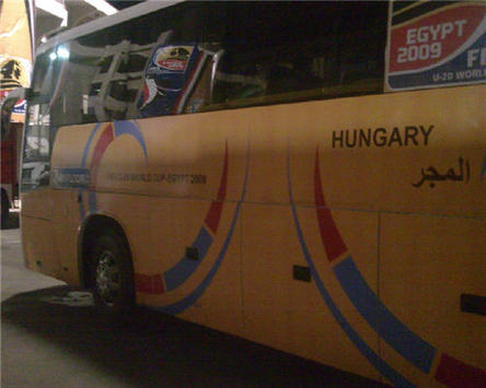 Hungary bus, WC U20,Egypt 2009