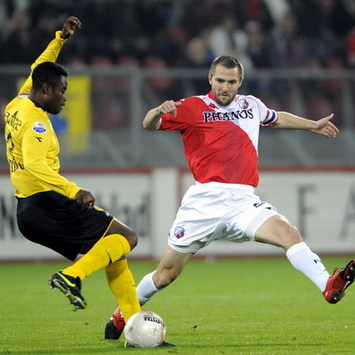 Eric Addo vs Michael Silberbauer, FC Utrecht - Roda JC (Foto PROSHOTS)