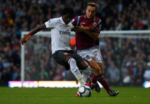 EPL: Alexandre Song - Mark Noble, West Ham United v Arsenal (Getty Images)