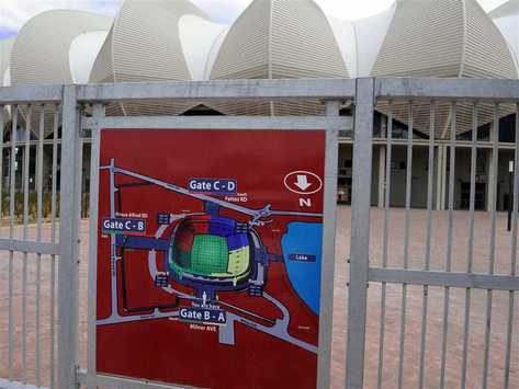 282-PORT ELIZABETH, SOUTH AFRICA -2010,Entrance map-Nelson Mandela Bay Stadium