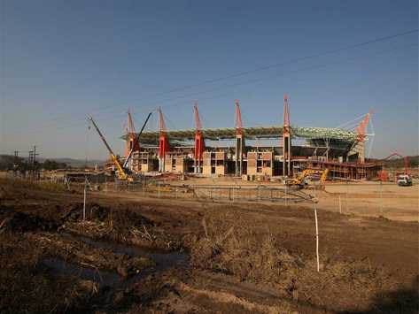 289-NELSPRUIT-SOUTH AFRICA -2010-constructions work at the Mbombela Stadium