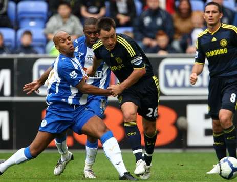 Marlon King, John Terry - Wigan v Chelsea (Getty Images)