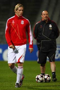 Rafael Benitez and Fernando Torres, Liverpool (Getty Images)