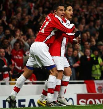 Robin Van Persie, Sami Nasri, Arsenal-AZ Alkmaar (Getty Images)