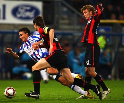 Europa League: SC Heerenveen - Hertha BSC / Michal Papadopulos, Arne Friedrich & Fabian Lustenberger (Bongarts/Getty-Images)