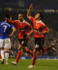 Europa League: Javier Saviola, Everton v Benfica (Getty Images)