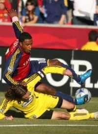 MLS Playoffs: Robbie Findley, Real Salt Lake, RSL; Frankie Hejduk, Columbus Crew (ISI)