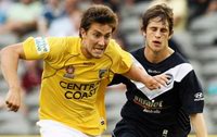 Nicky Travis and Mate Dugandzic, Melbourne Victory v Central Coast Mariners (Getty Images)