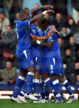 EPL: Louis Saha, West Ham United v Everton (Getty Images)
