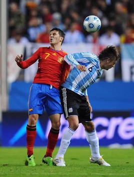 David Villa, Gabriel Heinze, Spain, Argentina (Getty Images)