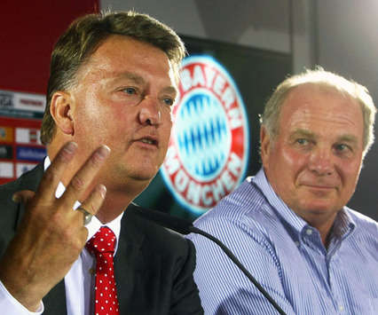 FC Bayern Munich, Louis van Gaal and Uli Hoeneß (Bongarts/Getty Images)