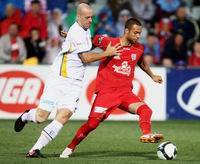 Kristian Rees and Alemao, Adelaide United v Gold Coast United (Getty Images)
