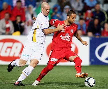 Kristian Rees and Alemao, Adelaide United v Gold Coast United (Getty Images)