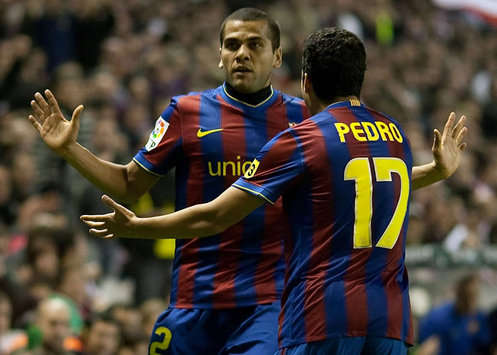 İspanya: Dani Alves ve Pedro (Barcelona) (Getty Images)