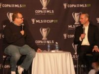 Drew Carey, Don Garber, MLS (John Zielonka, Goal.com)