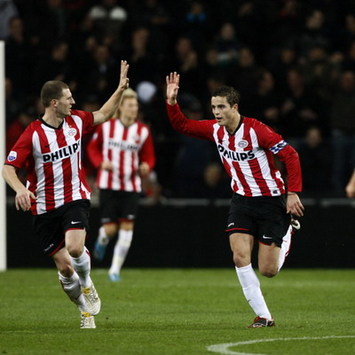 Erik Pieters and Ibrahim Afellay, PSV - Heracles Almelo (foto PROSHOTS)