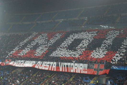 Milan fans - Milan-O.Marseille - Champions League (Goal.com)