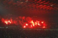 Marseille fans in San Siro Stadium - Milan-O.Marseille - Champions League (Goal.com)