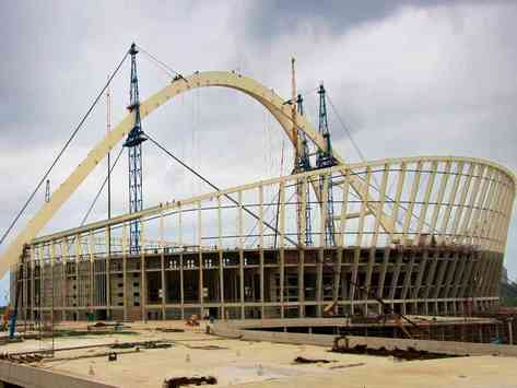 Durban Stadium - Moses Mabhida - under construction