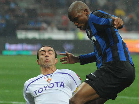 Eto'o & Dainelli - Inter-Fiorentina - Serie A (Getty Images)