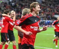 Stefan Kießling & Bayer 04 Leverkusen celebrating (Bongarts/Getty-Images)
