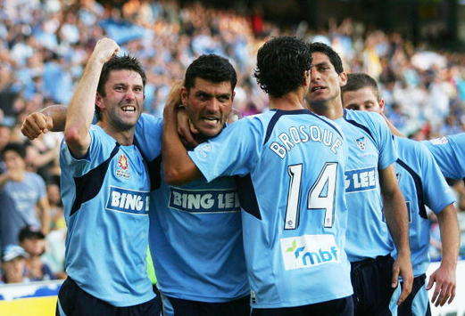 Terry McFlynn and John Aloisi, Sydney FC v North Queensland Fury (Getty Images)
