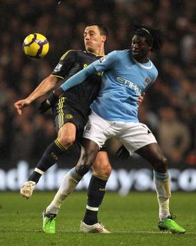 EPL: Emmanuel Adebayor - John Terry, Manchester City v Chelsea (Getty Images)