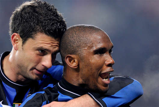 Eto'o &Thiago Motta - Juventus-Inter (Getty Images)