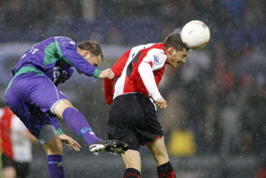 Feyenoord - FC Groningen, Andreas Granqvist en Luigi Bruins (foto PROSHOTS)
