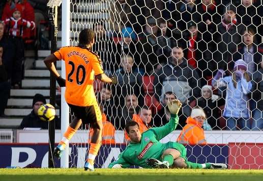 EPL: Thomas Sorensen - Hugo Rodallega, Stoke City v Wigan Athletic (Getty Images)