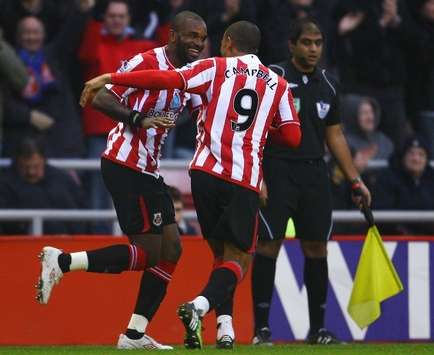 EPL: Darren Bent, Frazier Campbell, Sunderland v Portsmouth (Getty Images)