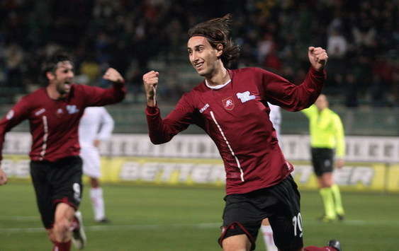 L'esultanza di Simone Missiroli, dopo il suo primo goal in Reggina-Triestina (Getty Images)