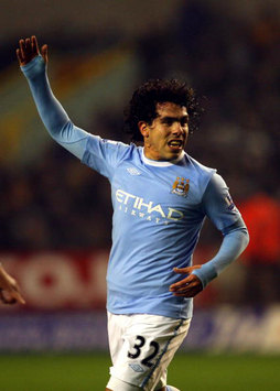 EPL: Carlos Tevez, Wolverhampton - Manchester City (Getty Images)