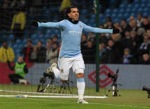 EPL: Carlos Tevez, Manchester City - Blackburn Rovers (Getty Images)