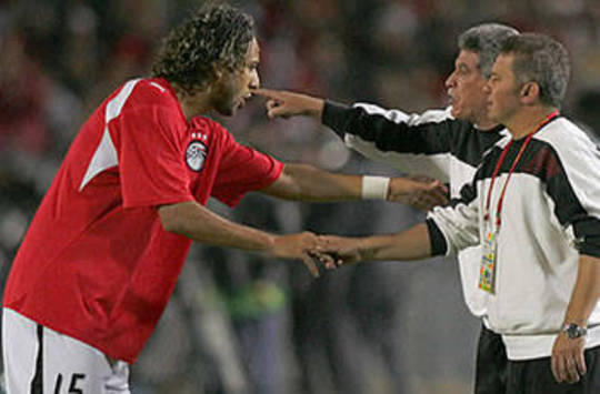 African Cup: Mido and egipcian coach, Shehata (AFP)
