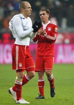 FC Bayern München: Arjen Robben und Philipp Lahm (Getty Images/Bongarts)