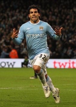 CC: Carlos Tevez, Manchester City - Manchester United (Getty Images)