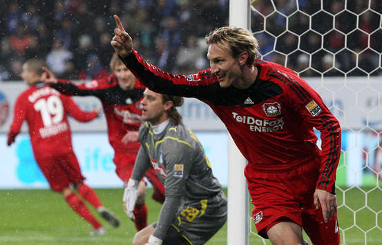 Sami Hyypia bejubelt sein erstes Bundesligator (Getty Images) 