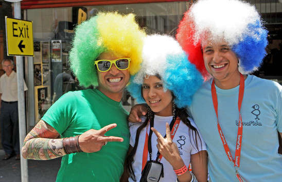 Brazil, Argentina, and France Fans In South Africa - World Cup Fan Fest