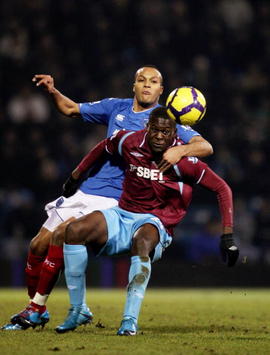 EPL: Younes Kaboul - Frank Nouble, Portsmouth v West Ham United (Getty Images)