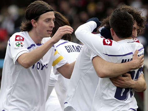 İtalya: Fiorentina futbolcularının gol sevinci (Getty Images)