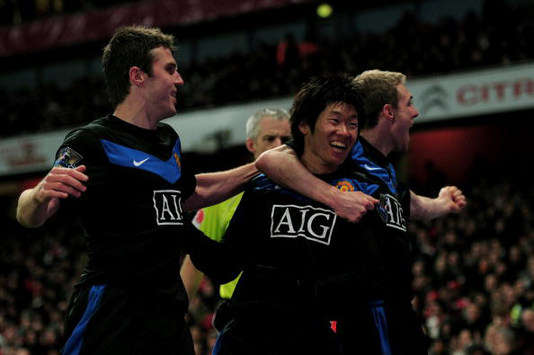 EPL: Ji-Sung Park, Arsenal - Manchester United (Getty Images)