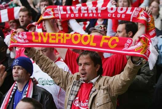 Everton fan amongst Liverpool support (Getty Images)